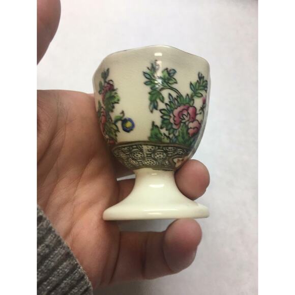 VINTAGE Coalport CHINA Indian Tree Pattern SET OF TWO Egg Cups ROUND Base - Picture 5 of 8